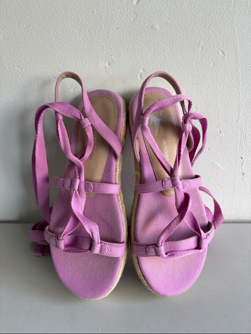 Stuart Weitzman Altdup Canvas Edpadrille in Pink 7.5 - Picture 2 of 6